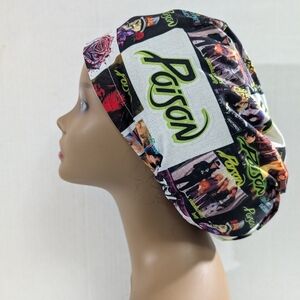 Poison, Euro Style Scrub Cap, Scrub Cap, Surgery Hat, Chemo Hat